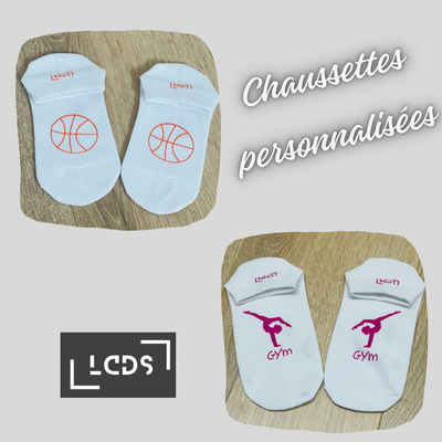 Chaussettes blanches personnalisables