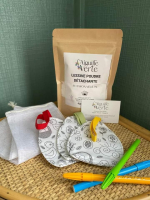 Coffret pâques œuf à colorier+lessive+filet