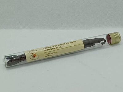 Tube de 3 gousses de vanille 14-15cm