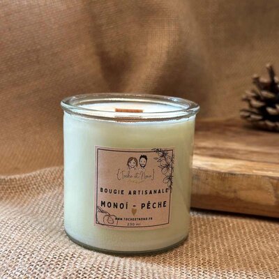 Bougie artisanale - monoï pêche