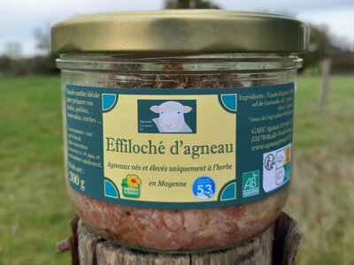 Effiloché d'agneau bio confit 3 personnes