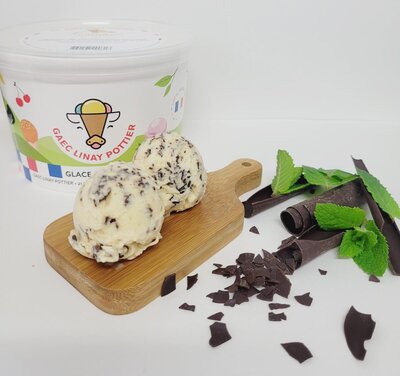 Glace menthe et copeaux de chocolat 800 gr