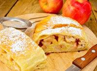 Strudel aux pommes et raisins secs