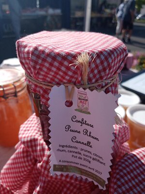 Confiture prune rhum cannelle