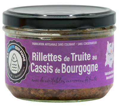 Rillettes de truite au cassis de bourgogne