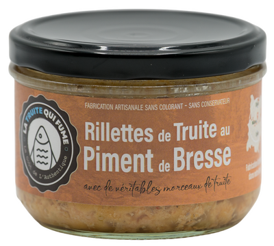Rillettes de truite au piment de bresse