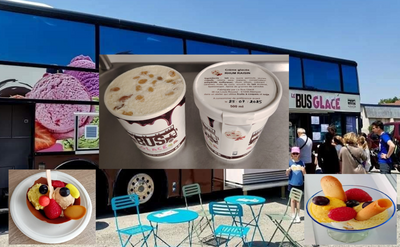 Créme glacée  rhum raisin
