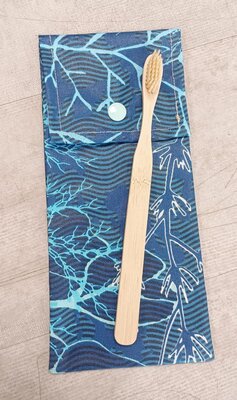 Etui brosse simple à dents corail