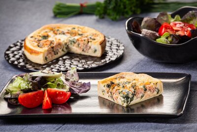Quiche saumon épinards 2 pers