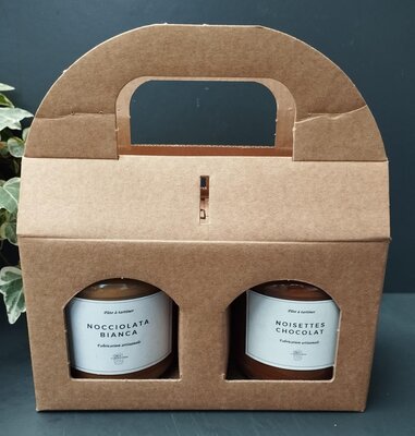 Coffret kraft 2 pâtes à tartiner