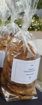 Mini cookies trois chocolats