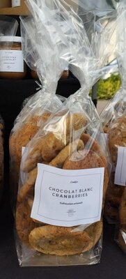 Mini cookies chocolats blanc cranberries