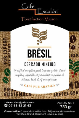 Brésil 'cerrado mineiro' pur arabica moulu