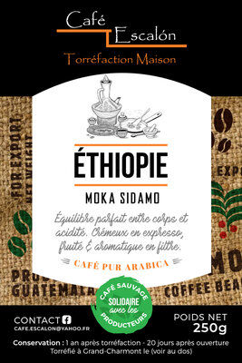 Moka sidamo éthiopie en grains