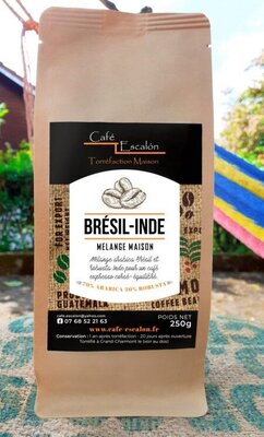 Café mélange maison brésil-inde en grain