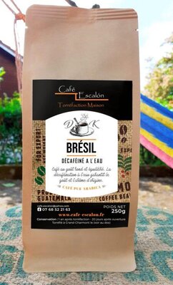 Décaféiné à l'eau. arabica brésil en grain