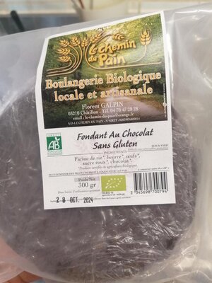 Fondant au chocolat sans gluten.