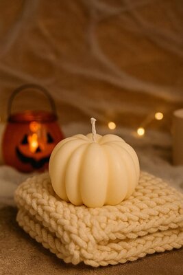 Bougie décorative citrouille
