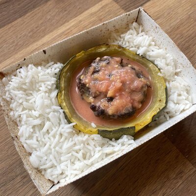 Courgette farcies et son riz