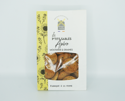 P'tits sablés apéro - moutarde & graines