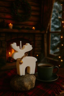 Bougie renne de noel