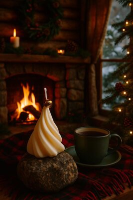Bougie sapin de noel
