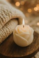 Bougie bouton de rose