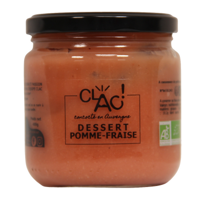 Dessert pomme fraise