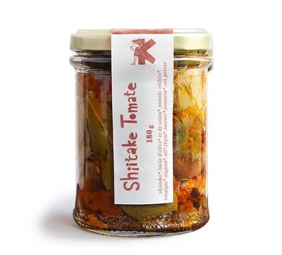 Shiitake pickles et tomate séchées