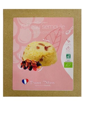 Préparation gâteau semoule raisins bio 70g