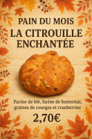 Pain de novembre: la citrouille enchantée