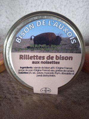Rillettes de bison aux noisettes - 80 g