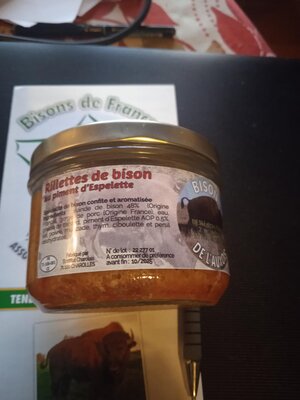 Rillettes de bison au piment d'espelette -80g