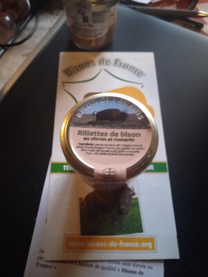 Rillettes bison au citron et romarin - 180g
