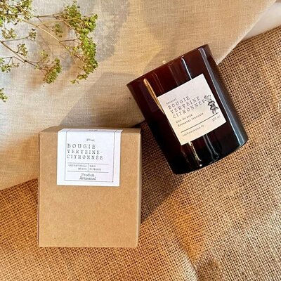Bougie artisanale - verveine citronnée xl