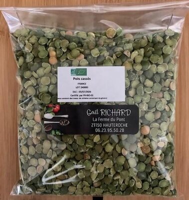 Pois cassés secs - sachet de 320g
