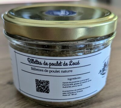 Rillettes de poulet de loué nature