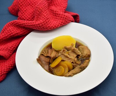 Tripes de boeuf crues à cuisiner