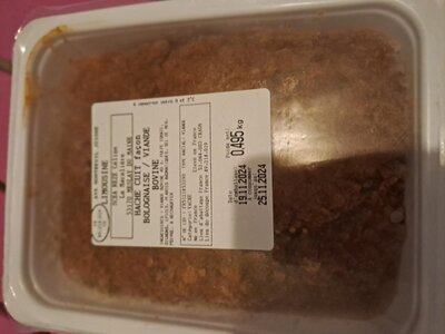 Barquette de haché façon bolognaise