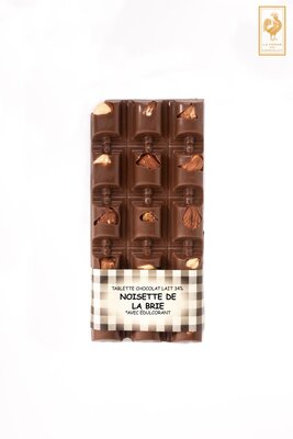 Tablette chocolat lait 34% noisette de la bri