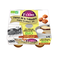 Cr. dessert vanille sur lit cara. bio 4x100g-