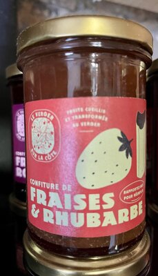 Confiture fraise - rhubarbe 250 gr