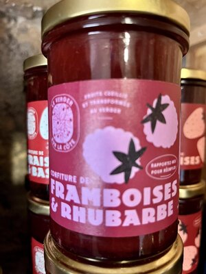 Confiture framboise - rhubarbe 250 gr