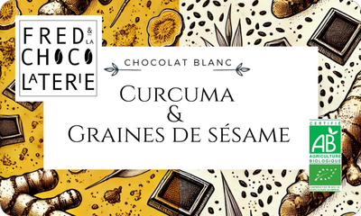 Chocolat au curcuma et sésame noir