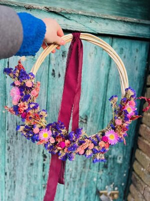 Couronne fleurs séchées 3