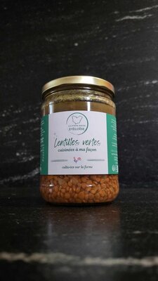 Lentilles vertes cuisinées