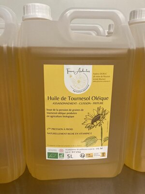 Bidon d'huile de tournesol oléique