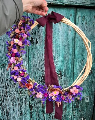 Couronne fleurs séchées 1