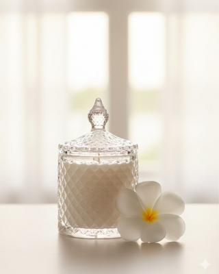 Bougie bonbonnière 'fleur de tiaré '