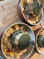 Courgette farcie et son riz pilaf aux légumes